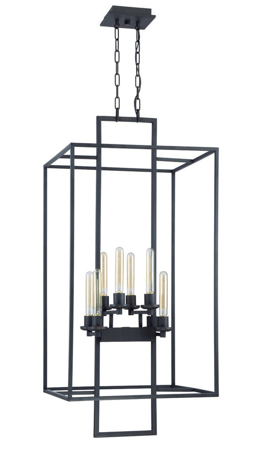 41538-ABZ- Cubic 8-Light Foyer in Aged Bronze Brushed by Craftmade