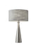 Linda Table Lamp in Brushed Steel