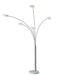 Luna Five Light Arc Lamp in White Marble