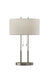 Duet Two Light Table Lamp in Brushed Steel