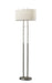 Duet Two Light Floor Lamp in Brushed Steel