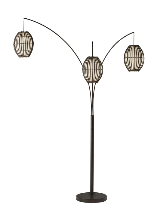 Maui Three Light Arc Lamp in Antique Bronze