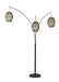 Maui Three Light Arc Lamp in Antique Bronze