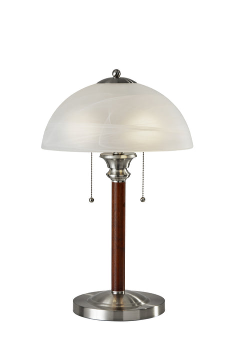 Lexington Two Light Table Lamp in Brushed Steel