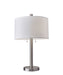 Boulevard Two Light Table Lamp in Brushed Steel