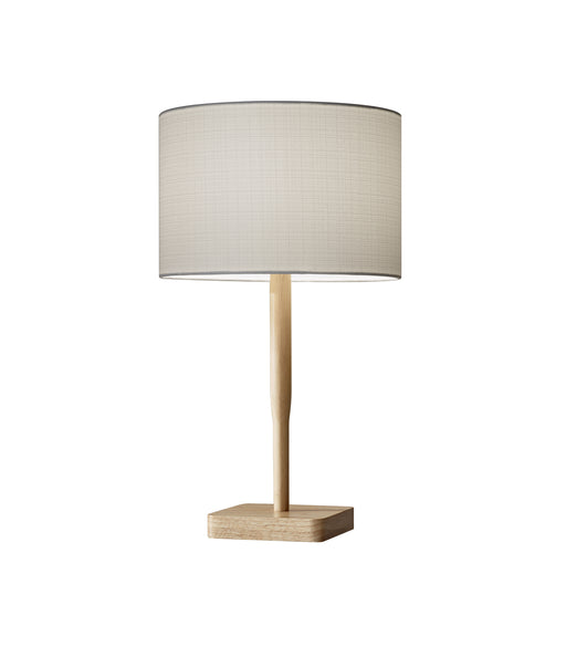 Ellis Table Lamp in Natural Rubber Wood