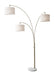 Bowery Three Light Arc Lamp in White Marble