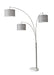 Bowery Three Light Arc Lamp in White Marble