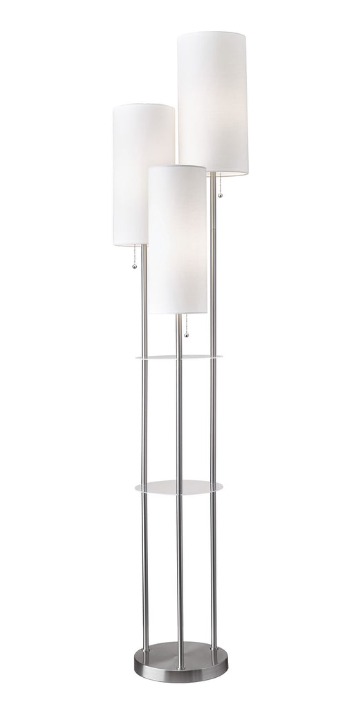 Trio Three Light Floor Lamp in Metal