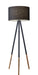 Louise Floor Lamp in Black Metal/Wood