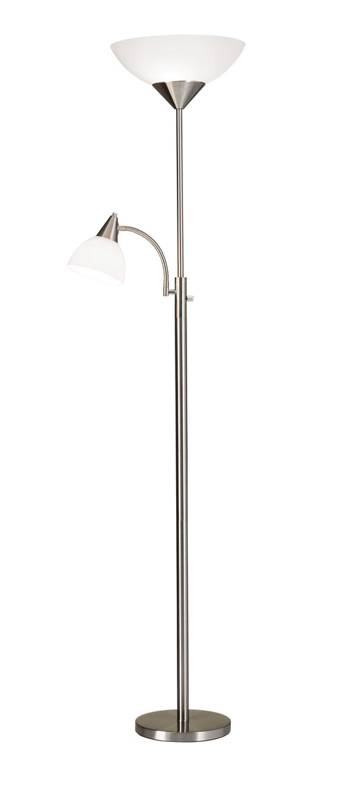 Piedmont Two Light Torchiere in Brushed Steel