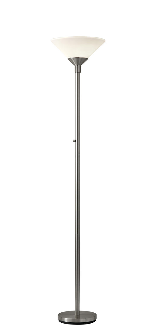 Aries Two Light Torchiere in Brushed Steel