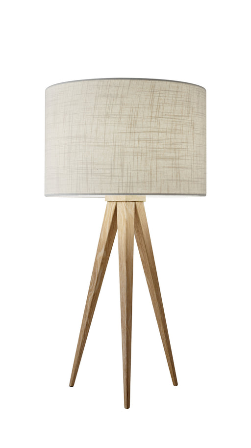 Director Table Lamp in Natural Wood