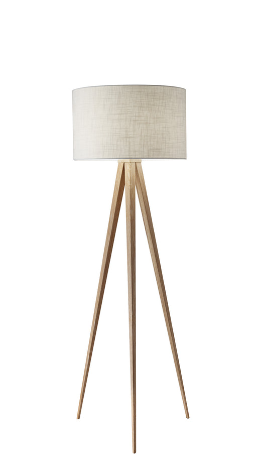 Director Floor Lamp in Natural Wood