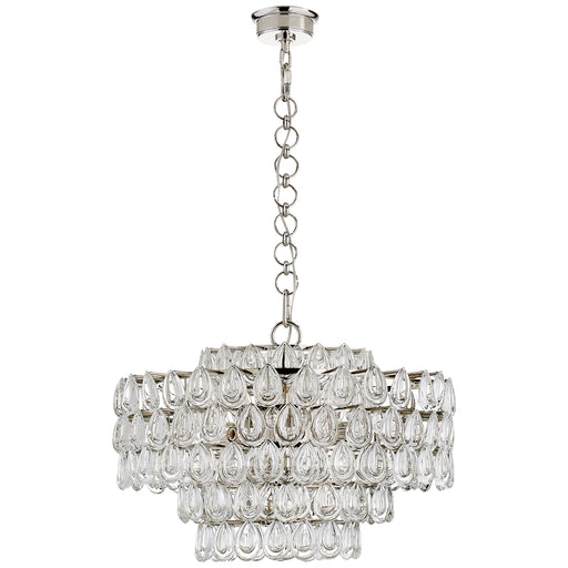 Liscia 12 Light Chandelier in Polished Nickel