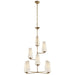 Fontaine Eight Light Chandelier in Gilded Plaster