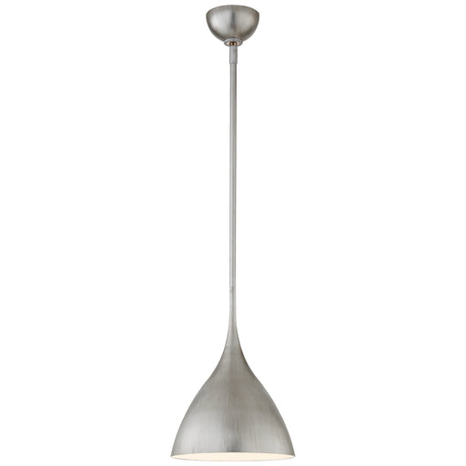 Agnes One Light Pendant in Burnished Silver Leaf