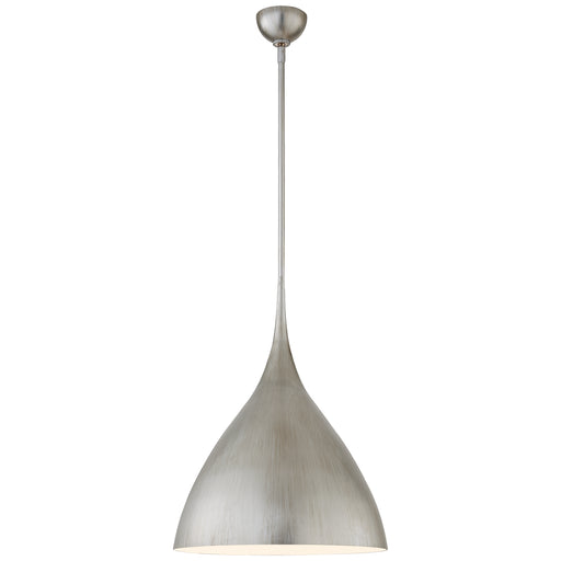 Agnes One Light Pendant in Burnished Silver Leaf