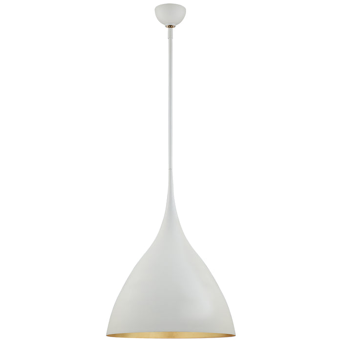 Agnes One Light Pendant in Plaster White