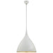 Agnes One Light Pendant in Plaster White