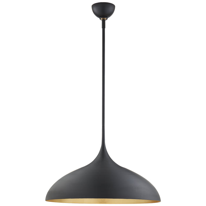 Agnes One Light Pendant in Matte Black