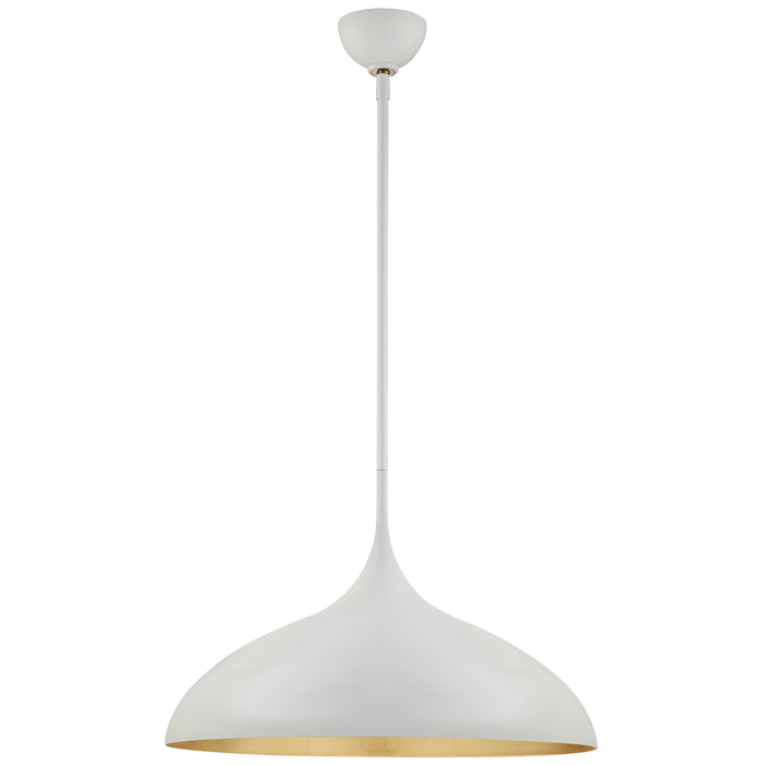 Agnes One Light Pendant in Plaster White