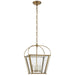 Riverside Four Light Lantern in Antique-Burnished Brass