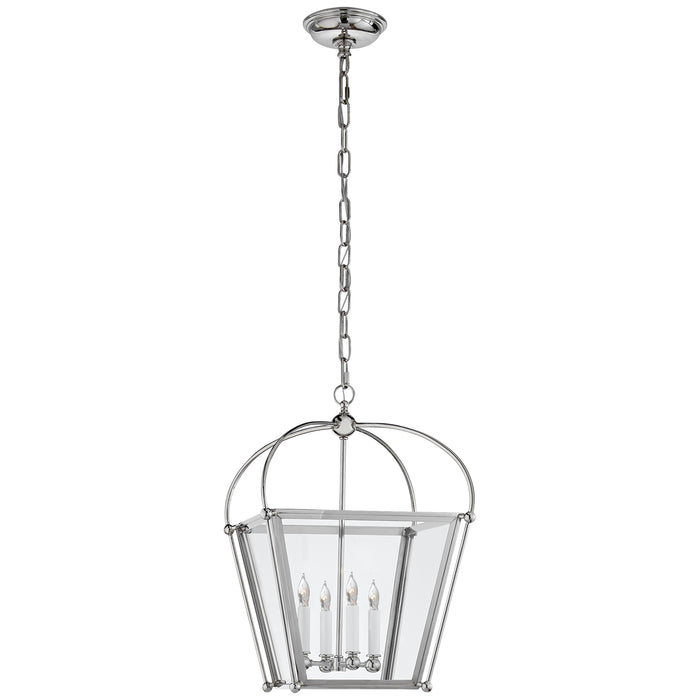 Riverside Four Light Lantern in Polished Nickel