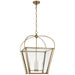 Riverside Four Light Lantern in Antique-Burnished Brass