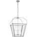 Riverside Four Light Lantern in Polished Nickel