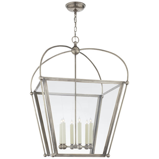 Riverside Six Light Lantern in Antique Nickel