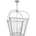 Riverside Six Light Lantern in Polished Nickel