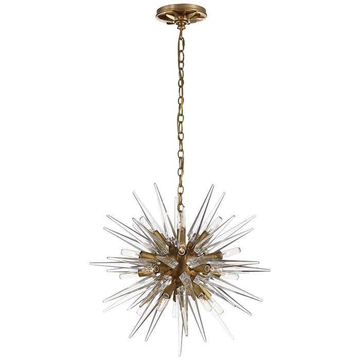 Quincy2 20 Light Chandelier in Antique-Burnished Brass