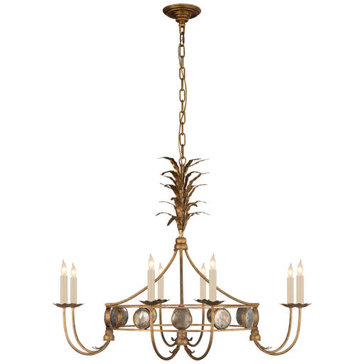 Gramercy Eight Light Chandelier in Gilded Iron