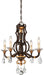 N6454-652- Chateau Nobles 4-Light Mini Chandelier in Raven Bronze with Sunburst Gold H by Metropolitan