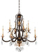 N6459-652- Chateau Nobles 10-Light Chandelier in Raven Bronze with Sunburst Gold with Clear Cap Glass by Metropolitan