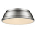 3602-14 PW-PW- Duncan Flush Mount in Pewter with Pewter Shade by Golden Lighting