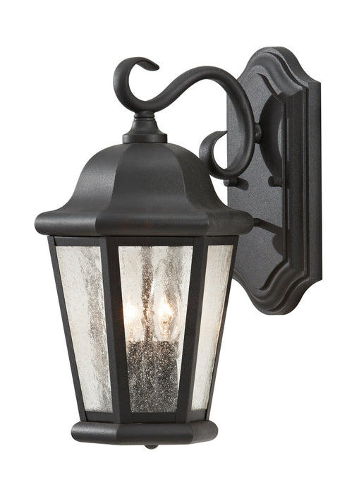 Martinsville Two Light Outdoor Wall Lantern in Black