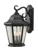 Martinsville Three Light Outdoor Wall Lantern in Black