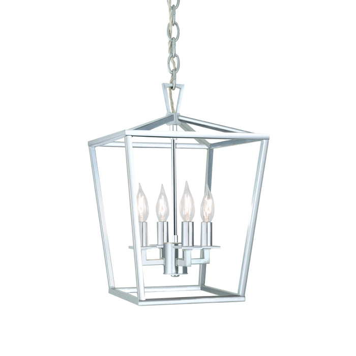 1080-PN-NG- Small Cage Pendant in Polished Nickel by Norwell Lighting