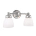 8792-CH-OP - Spencer 2-Light Sconce in Chrome with Opal Glass by Norwell Lighting