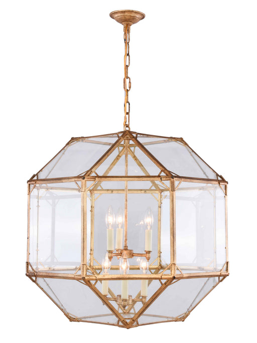 1514D24GI - Gordon 6-Light Chandelier in Golden Iron by Elegant Lighting