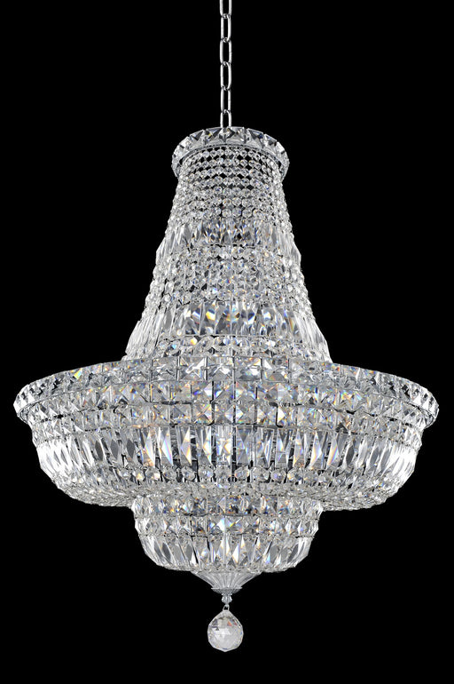 020270-010-FR001- Art Deco Betti 25" Pendant in Chrome with Firenze Clear Crystals by Allegri