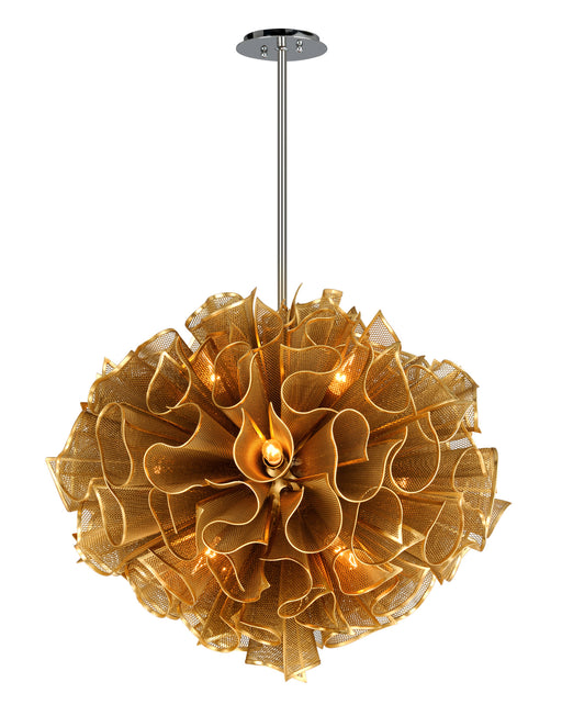 218-412- Pulse 12-Light Pendant in Gold Leaf by Corbett Lighting