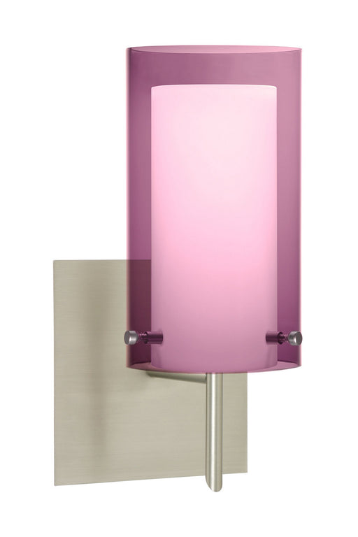 1SW-A44007-SN-SQ - Pahu 1-Light Wall Sconce in Satin Nickel by Besa Lighting
