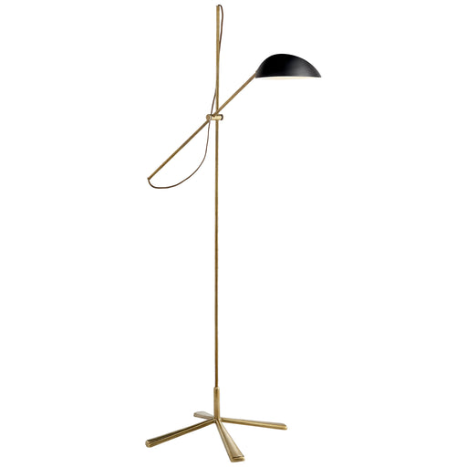 Graphic One Light Floor Lamp in Hand-Rubbed Antique Brass