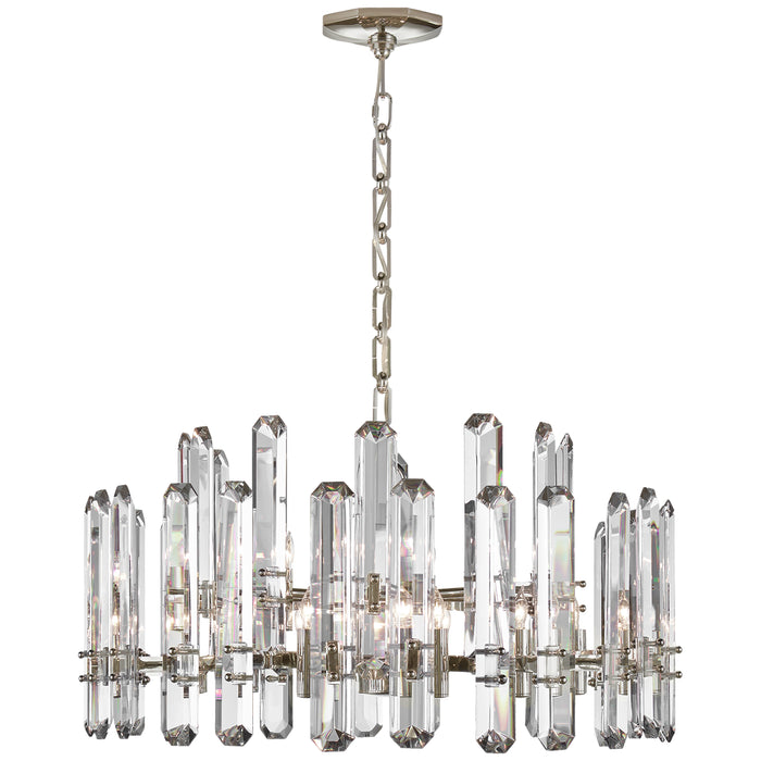 Bonnington 18 Light Chandelier in Polished Nickel