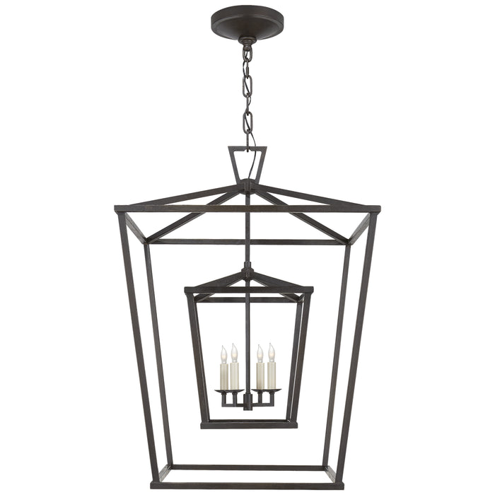 Darlana Four Light Lantern in Aged Iron