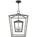 Darlana Four Light Lantern in Aged Iron