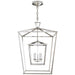 Darlana Four Light Lantern in Polished Nickel